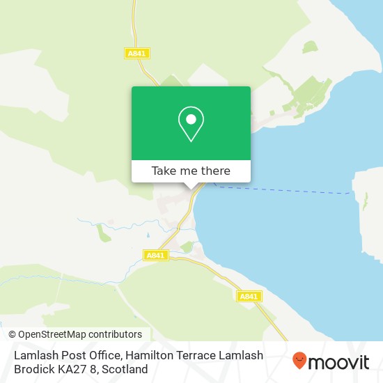 Lamlash Post Office, Hamilton Terrace Lamlash Brodick KA27 8 map