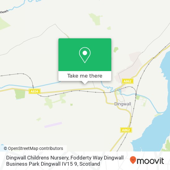 Dingwall Childrens Nursery, Fodderty Way Dingwall Business Park Dingwall IV15 9 map