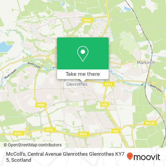McColl's, Central Avenue Glenrothes Glenrothes KY7 5 map