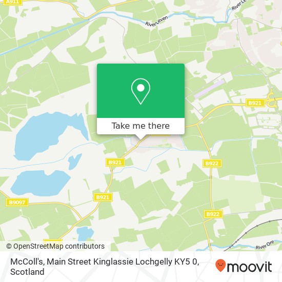 McColl's, Main Street Kinglassie Lochgelly KY5 0 map