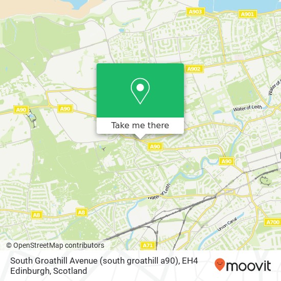 South Groathill Avenue (south groathill a90), EH4 Edinburgh map