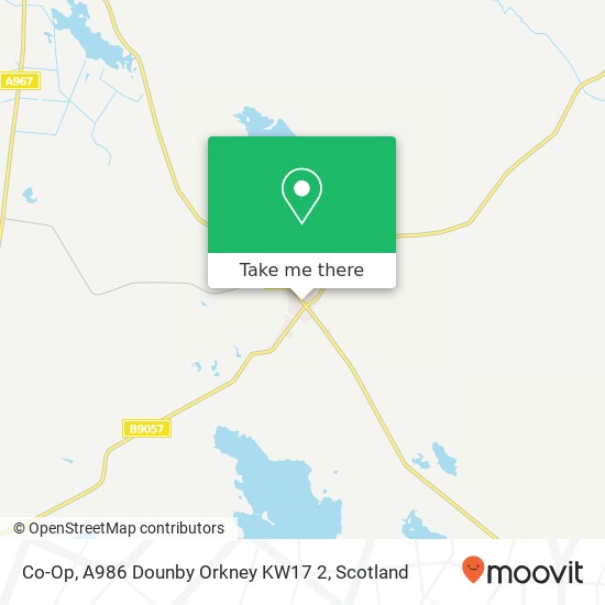 Co-Op, A986 Dounby Orkney KW17 2 map