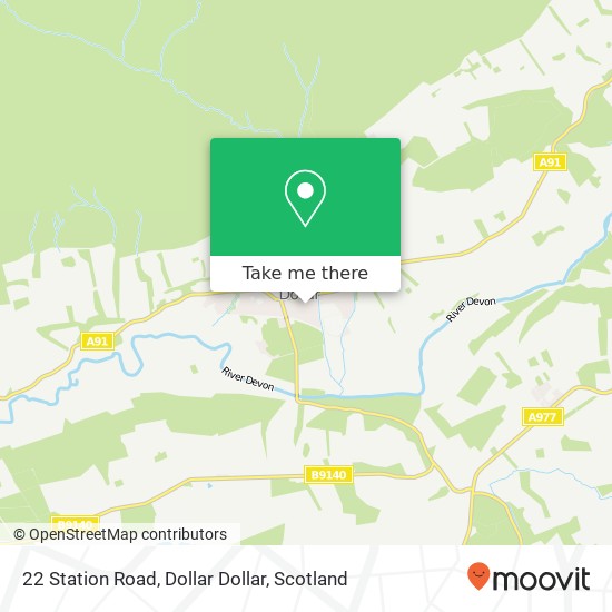 22 Station Road, Dollar Dollar map