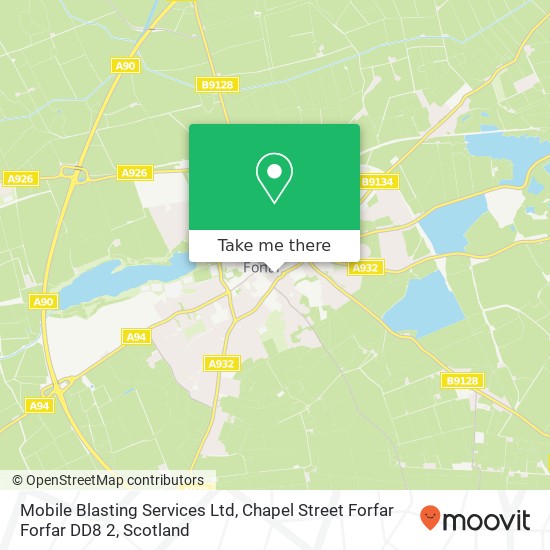 Mobile Blasting Services Ltd, Chapel Street Forfar Forfar DD8 2 map