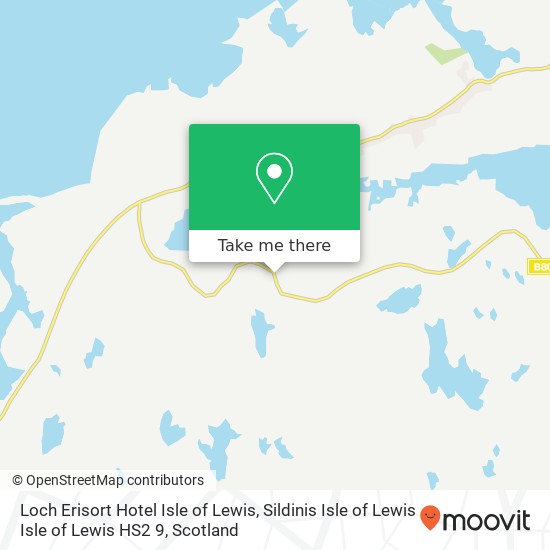 Loch Erisort Hotel Isle of Lewis, Sildinis Isle of Lewis Isle of Lewis HS2 9 map