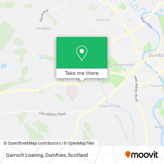 Garroch Loaning, Dumfries map