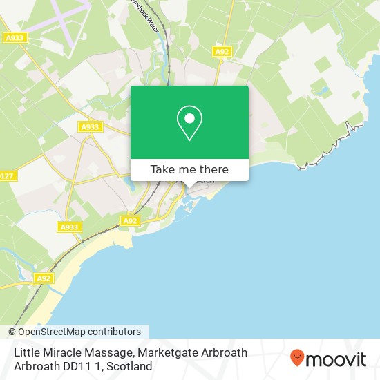 Little Miracle Massage, Marketgate Arbroath Arbroath DD11 1 map