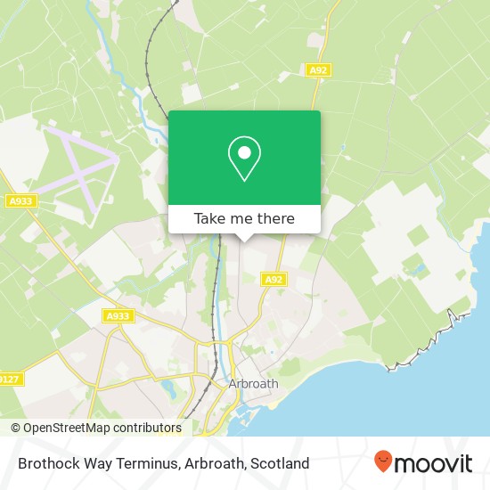 Brothock Way Terminus, Arbroath map