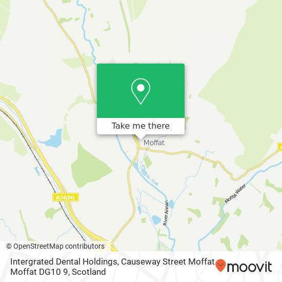 Intergrated Dental Holdings, Causeway Street Moffat Moffat DG10 9 map