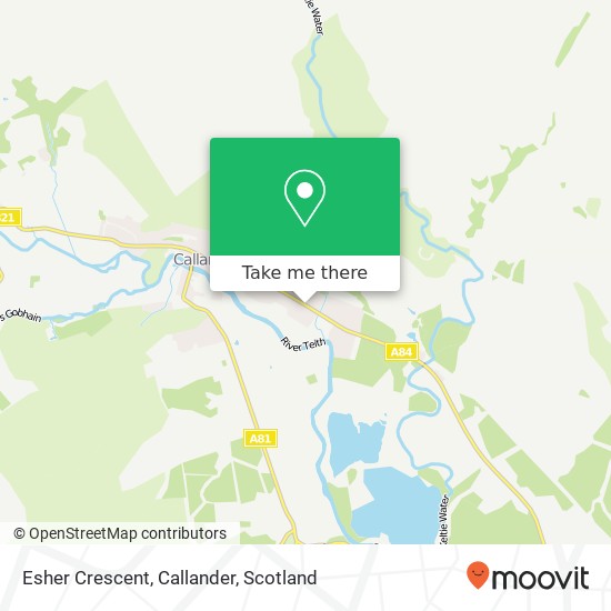 Esher Crescent, Callander map