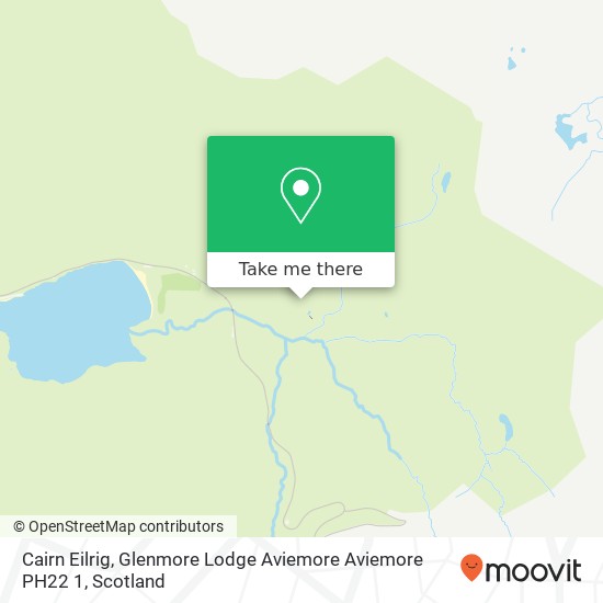 Cairn Eilrig, Glenmore Lodge Aviemore Aviemore PH22 1 map
