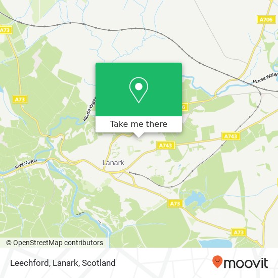 Leechford, Lanark map