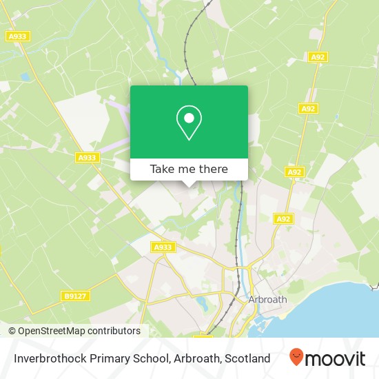 Inverbrothock Primary School, Arbroath map