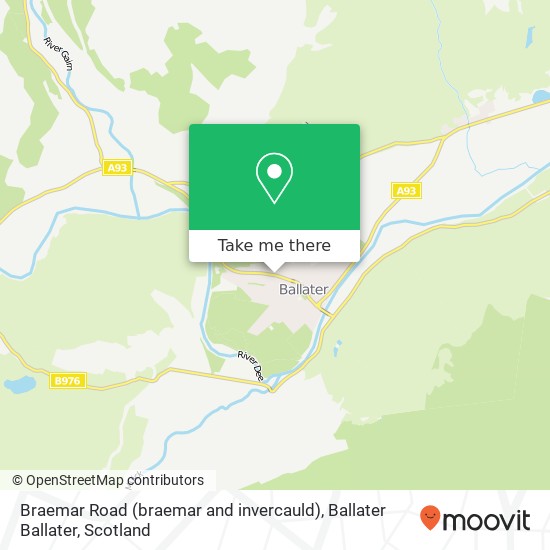 Braemar Road (braemar and invercauld), Ballater Ballater map