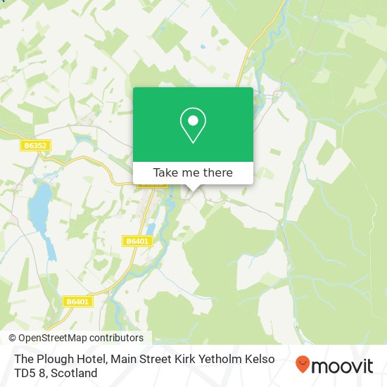 The Plough Hotel, Main Street Kirk Yetholm Kelso TD5 8 map