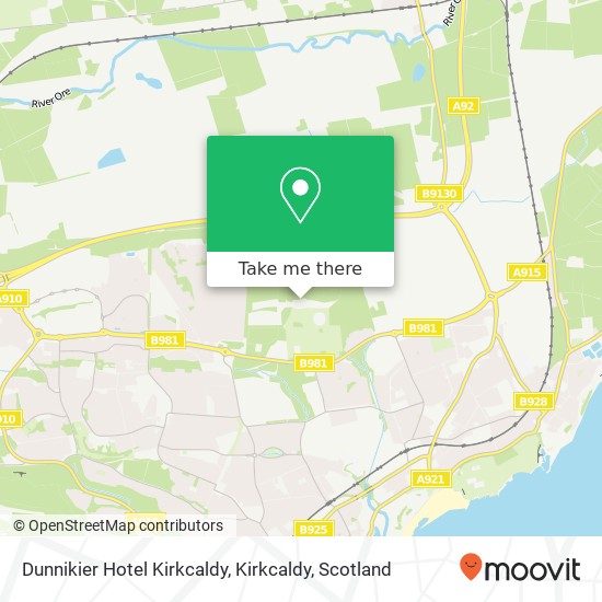 Dunnikier Hotel Kirkcaldy, Kirkcaldy map