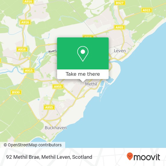 92 Methil Brae, Methil Leven map