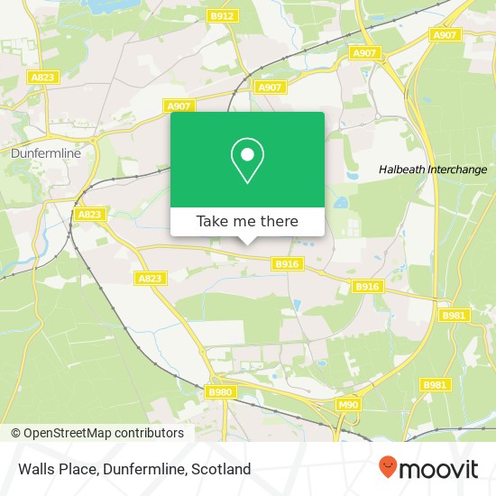 Walls Place, Dunfermline map