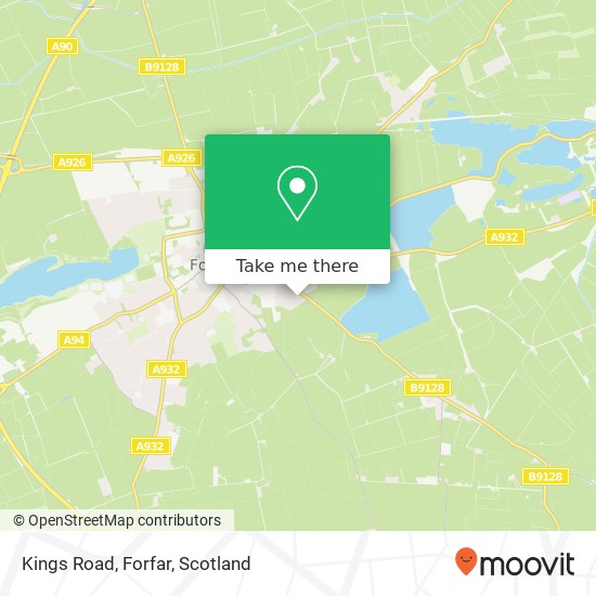 Kings Road, Forfar map