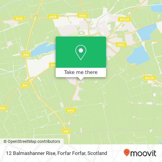 12 Balmashanner Rise, Forfar Forfar map