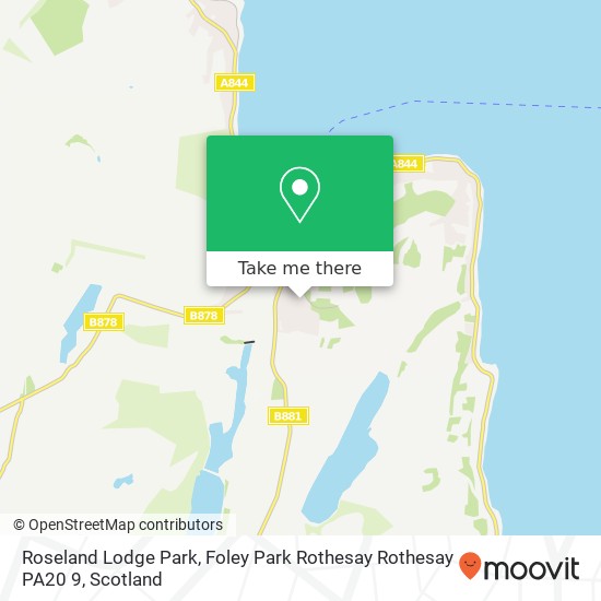 Roseland Lodge Park, Foley Park Rothesay Rothesay PA20 9 map