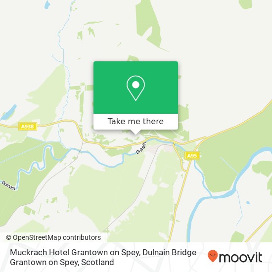 Muckrach Hotel Grantown on Spey, Dulnain Bridge Grantown on Spey map