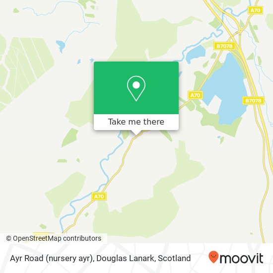 Ayr Road (nursery ayr), Douglas Lanark map