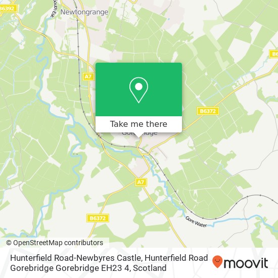 Hunterfield Road-Newbyres Castle, Hunterfield Road Gorebridge Gorebridge EH23 4 map