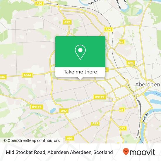 Mid Stocket Road, Aberdeen Aberdeen map