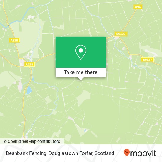 Deanbank Fencing, Douglastown Forfar map