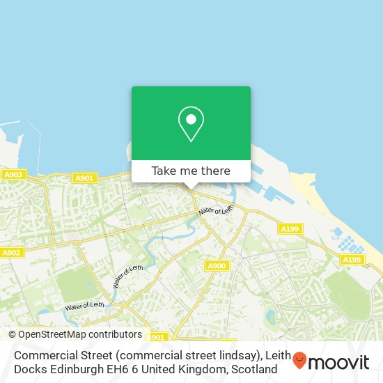 Commercial Street (commercial street lindsay), Leith Docks Edinburgh EH6 6 United Kingdom map