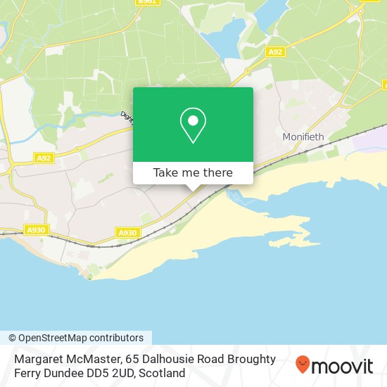 Margaret McMaster, 65 Dalhousie Road Broughty Ferry Dundee DD5 2UD map
