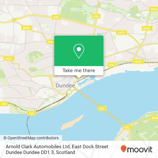 Arnold Clark Automobiles Ltd, East Dock Street Dundee Dundee DD1 3 map