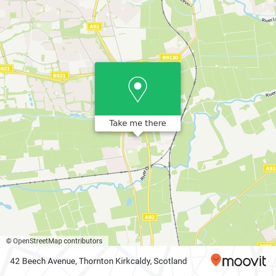 42 Beech Avenue, Thornton Kirkcaldy map