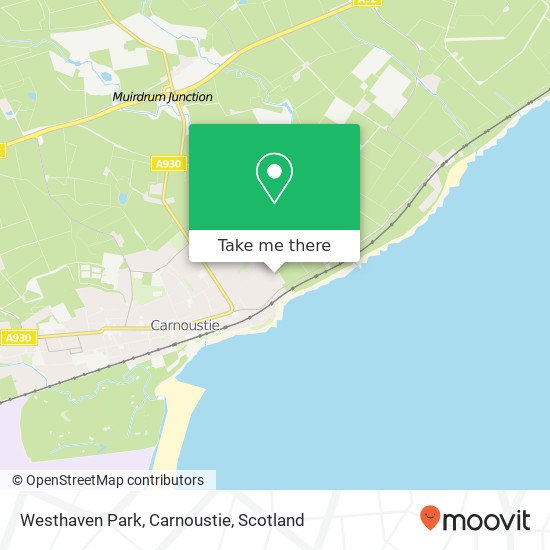 Westhaven Park, Carnoustie map