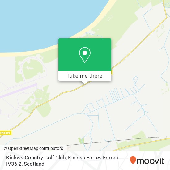 Kinloss Country Golf Club, Kinloss Forres Forres IV36 2 map