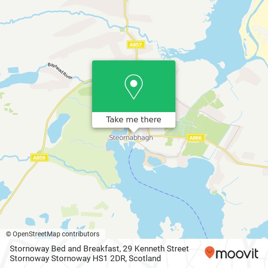 Stornoway Bed and Breakfast, 29 Kenneth Street Stornoway Stornoway HS1 2DR map