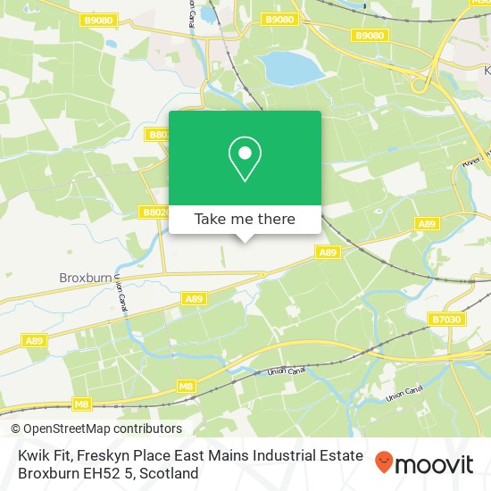 Kwik Fit, Freskyn Place East Mains Industrial Estate Broxburn EH52 5 map