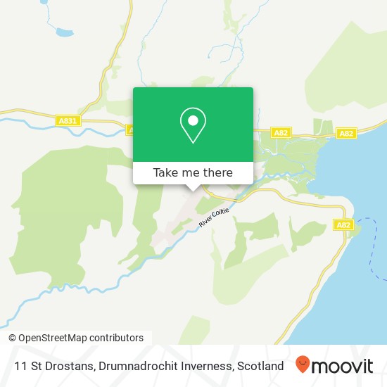 11 St Drostans, Drumnadrochit Inverness map