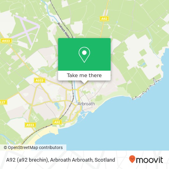 A92 (a92 brechin), Arbroath Arbroath map