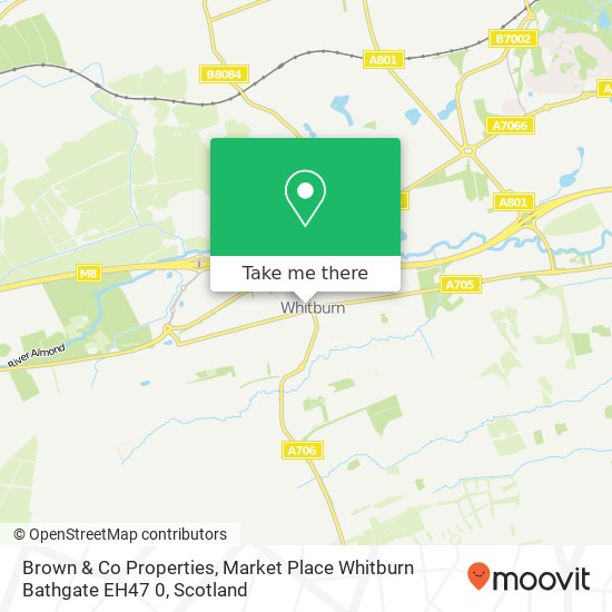 Brown & Co Properties, Market Place Whitburn Bathgate EH47 0 map