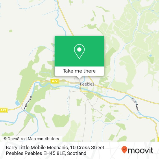 Barry Little Mobile Mechanic, 10 Cross Street Peebles Peebles EH45 8LE map