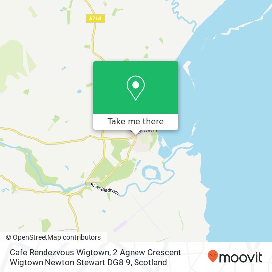 Cafe Rendezvous Wigtown, 2 Agnew Crescent Wigtown Newton Stewart DG8 9 map