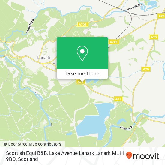 Scottish Equi B&B, Lake Avenue Lanark Lanark ML11 9BQ map