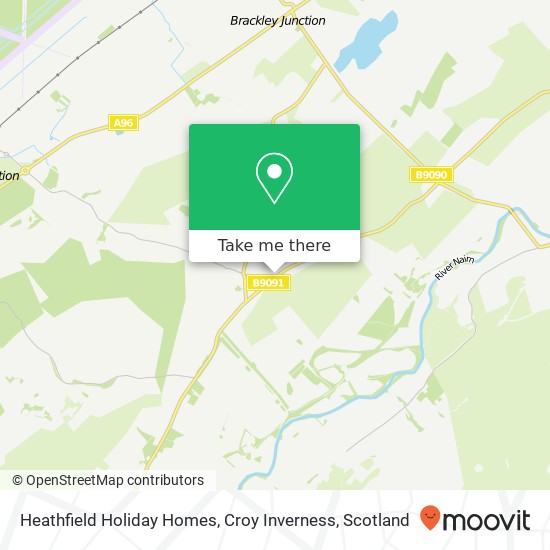 Heathfield Holiday Homes, Croy Inverness map