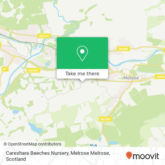 Careshare Beeches Nursery, Melrose Melrose map