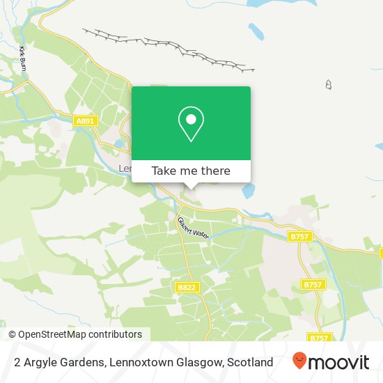 2 Argyle Gardens, Lennoxtown Glasgow map
