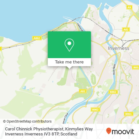 Carol Chinnick Physiotherapist, Kinmylies Way Inverness Inverness IV3 8TP map