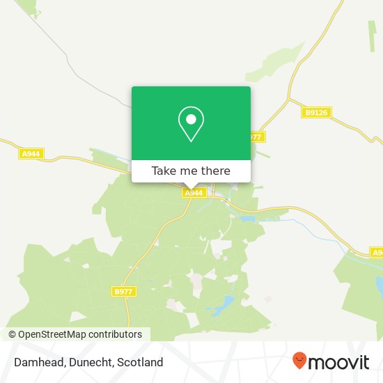 Damhead, Dunecht map