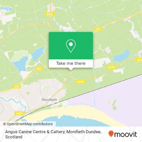 Angus Canine Centre & Cattery, Monifieth Dundee map